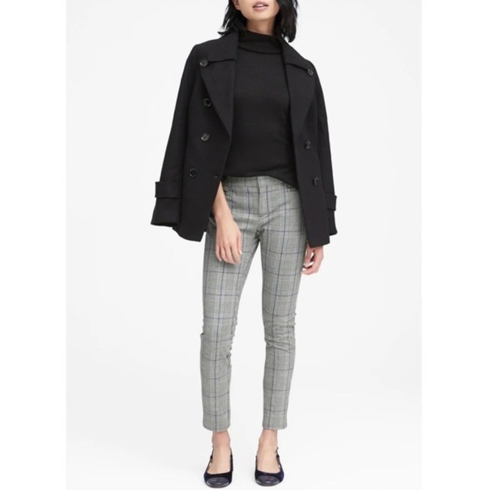 Banana Republic Sloan Ankle Pant - Grey Plaid Print